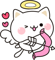 a cat angel with halo